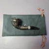 Nording Silver Classic Smooth Rhodesian Horn Estate Briar Pipe, Unsmoked - Image 2