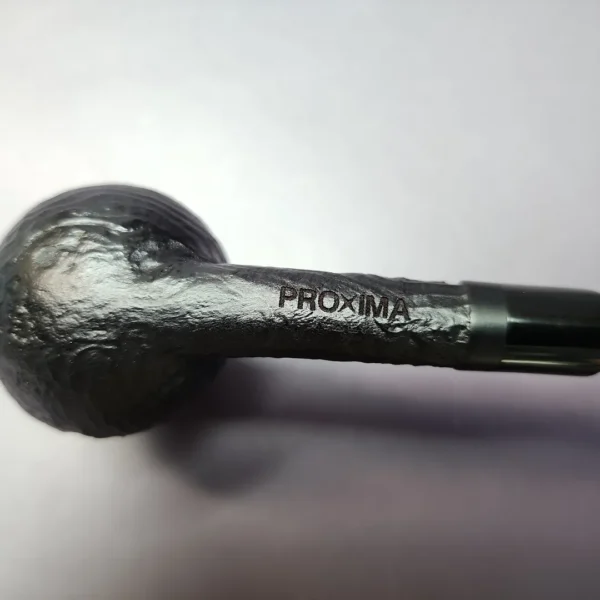Proxima by Piero Vitale Black Sandblasted Egg Estate Briar Pipe, New - Image 6