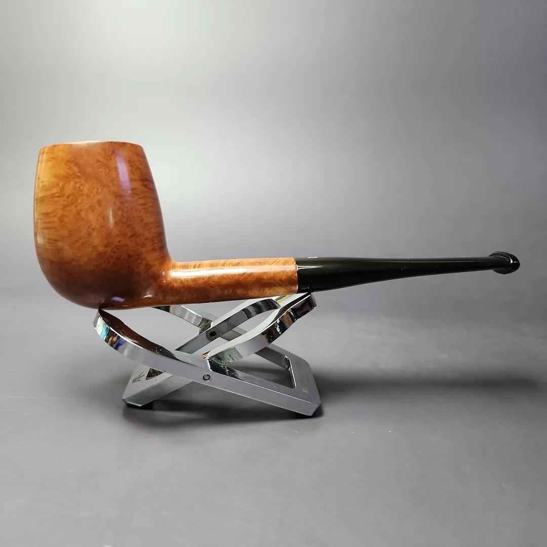 Barontini Diamante 313 Smooth Oval Shank Billiard Estate Briar Pipe, Unsmoked - Image 2