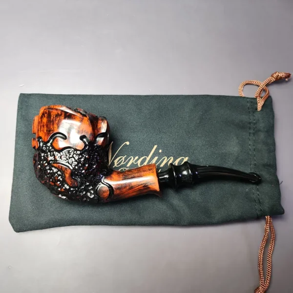Nording Partially Rusticated Freehand Estate Briar Pipe, Unsmoked - Image 2