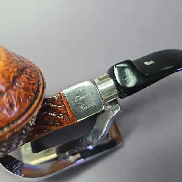 Ser Jacopo Senecta Maxima Sandblasted Bulldog Estate Briar Pipe, Italian Estates, 9mm - Image 3