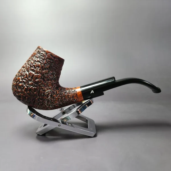 Ascorti Business Rusticated Bent Stack Estate Briar Pipe, Unsmoked - Image 3