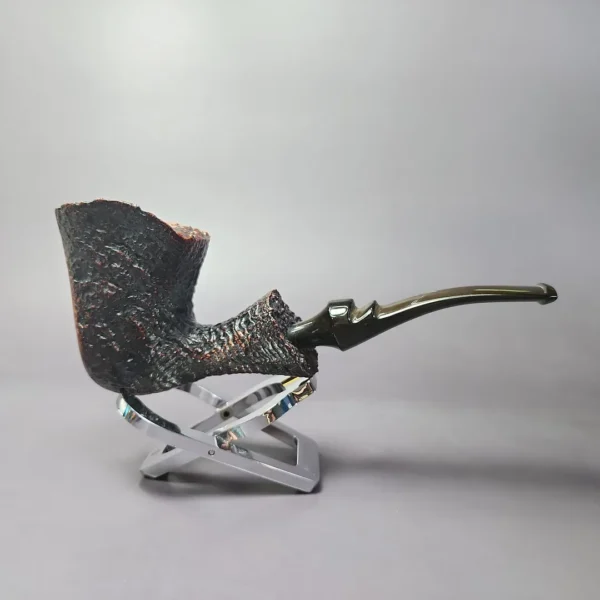 Savinelli Autograph 4 Partially Sandblasted Freehand Estate Briar Pipe, Italian Estates - Image 3
