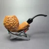 Don Carlos 2 Note Rusticated Brandy Estate Briar Pipe, Italian Estates - Image 3