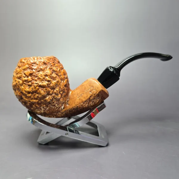 Don Carlos 2 Note Rusticated Brandy Estate Briar Pipe, Italian Estates - Image 3