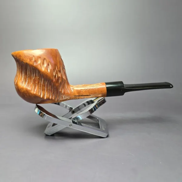Decade Large Rusticated Freehand Billiard Estate Briar Pipe, Other Estates - Image 3