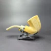 MBSD Meerschaum Silver Bent Panel Dublin Block Meerschaum Pipe, New - Image 3