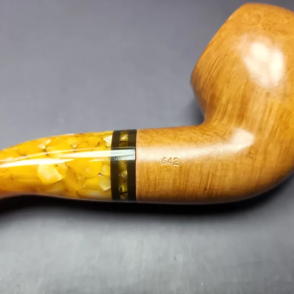 Savinelli Miele 642 Smooth Bent Apple Estate Briar Pipe, Italian Estates, 6mm - Image 3