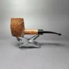 English Rustic Sandblasted Poker Estate Briar Pipe, English Estates - Image 3
