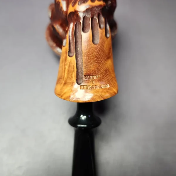 Nording Spruce Partially Rusticated Freehand Estate Briar Pipe, Unsmoked - Image 3