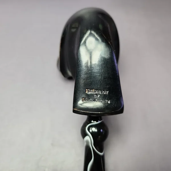 Nording Black Smooth Freehand Estate Briar Pipe, Unsmoked - Image 3