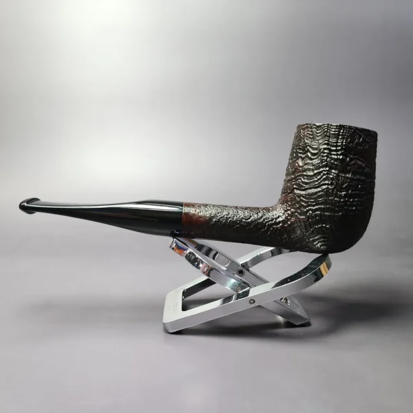 Chacom Select Straight Grain Sandblasted Billiard Estate Briar Pipe, Unsmoked, 9mm - Image 3