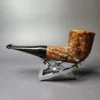 Custom-Blit Mincer Era Rusticated Billiard Estate Briar Pipe, American Estates - Image 3
