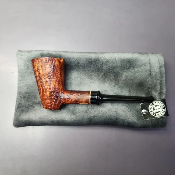 Sean Reum Contrast Sandblasted Dublin Briar Pipe, New - Image 3