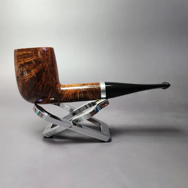 John Aylesbury 402 Smooth Billiard w/ Silver Estate Briar Pipe, Unsmoked, 9mm - Image 3