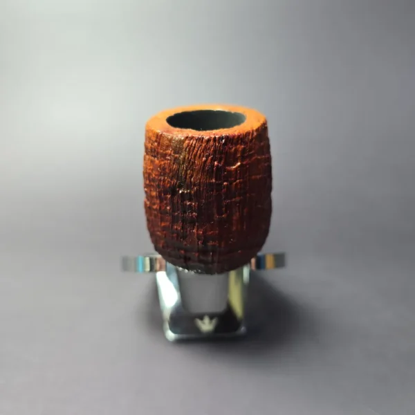 Merchant Service Originals by G. Polla Sandblasted Billiard Handmade Briar Pipe, New - Image 3