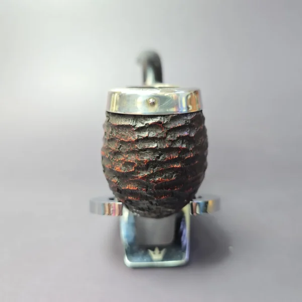 Peterson Pipe of the Year 2023 Rustic w/ Silver Cap Estate Briar Pipe, Irish Estates - Image 3