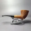 Kaywoodie Natural Burl Rusticated Zulu Estate Briar Pipe, American Estates - Image 3
