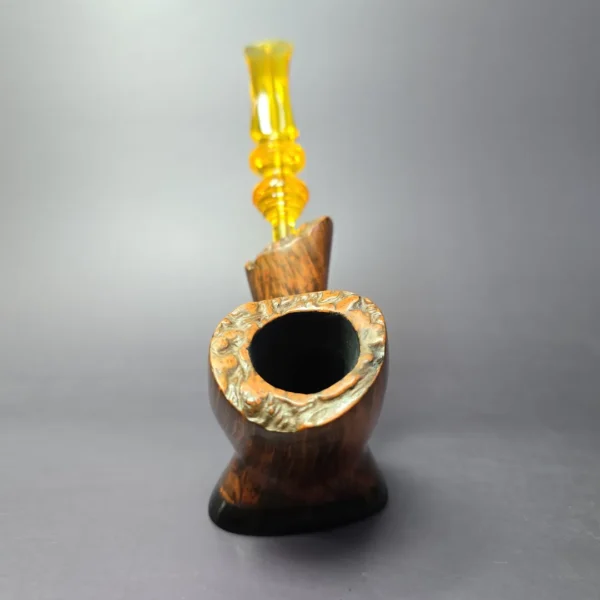 Bjarne XL Smooth Freehand Cavalier Sitter Estate Briar Pipe, Unsmoked - Image 3