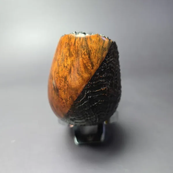 Bari Wiking XL Partially Sandblasted Freehand Estate Briar Pipe, Danish Estates - Image 4