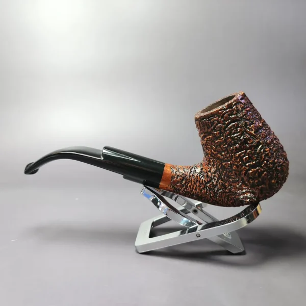 Ascorti Business Rusticated Bent Stack Estate Briar Pipe, Unsmoked - Image 4