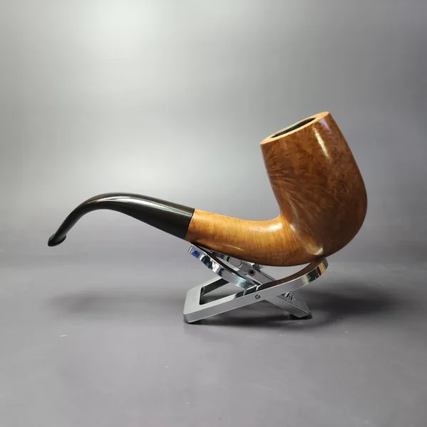 Ed Burak Connoisseur XL "LC" Smooth Bent Billiard Estate Briar Pipe, American Estates - Image 4