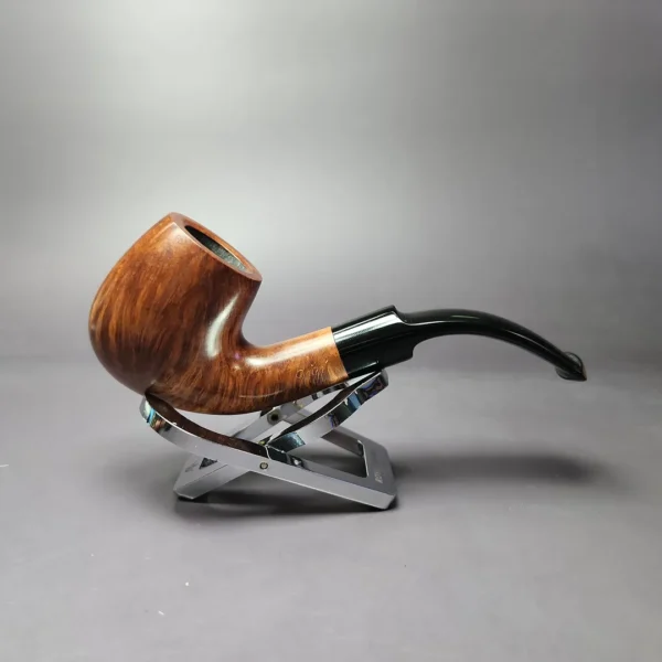 Gigi Millennium Smooth Bent Billiard Estate Briar Pipe, Unsmoked, 9mm - Image 4