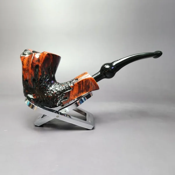 Nording Partially Rusticated Freehand Estate Briar Pipe, Unsmoked - Image 4