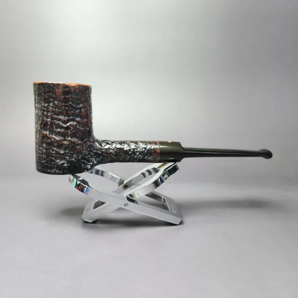 Gold Crown by GBD 9569 Sandblasted Poker Sitter Estate Briar Pipe, English Estates - Image 4