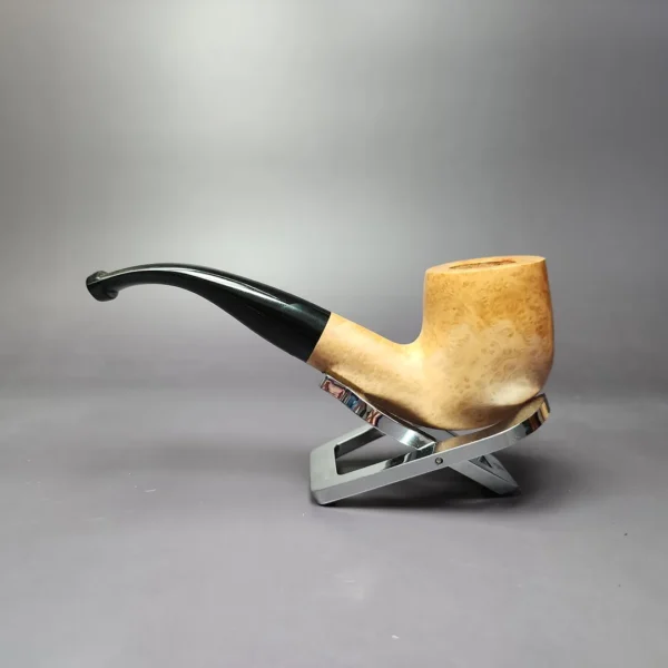 Roma Smooth Bent Billiard Estate Briar Pipe, Unsmoked - Image 4