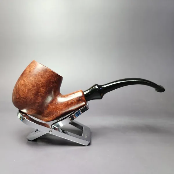 Roma Smooth Bent Billiard Sitter Estate Briar Pipe, Unsmoked - Image 4