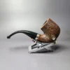 Merchant Service Sandblasted “Full Bent” Bent Billiard Artisan Briar Pipe, New - Image 4