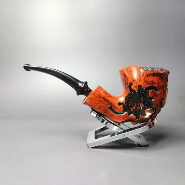 Nording Partially Rusticated Freehand Estate Briar Pipe, Unsmoked - Image 4
