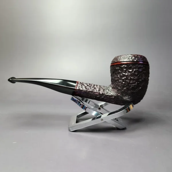 James Upshall Bark Group 6  Rusticated Bulldog Estate Briar Pipe, Unsmoked - Image 4