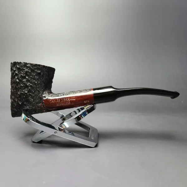 James Upshall Bark Group 6 Rusticated Skater Estate Briar Pipe, Unsmoked - Image 4