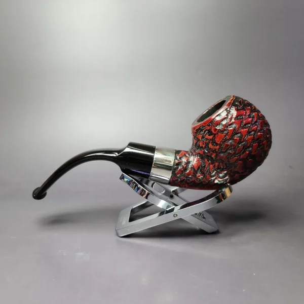 Peterson Donegal Rocky XL02 Rusticated Apple Estate Briar Pipe, Irish Estates - Image 4