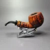 Peder Jeppesen Sandblasted Apple w/ Amberoid Estate Briar Pipe, Danish Estates - Image 4