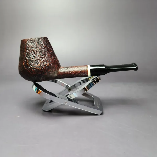Proxima by Piero Vitale Brown Sandblasted Brandy Briar Pipe, New - Image 4