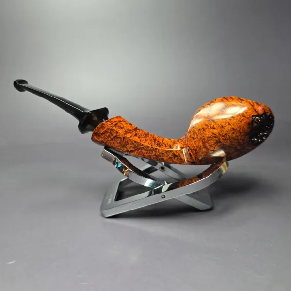 Ping Zhan Smooth Blowfish w/ Plateaux Estate Briar Pipe, Unsmoked - Image 4