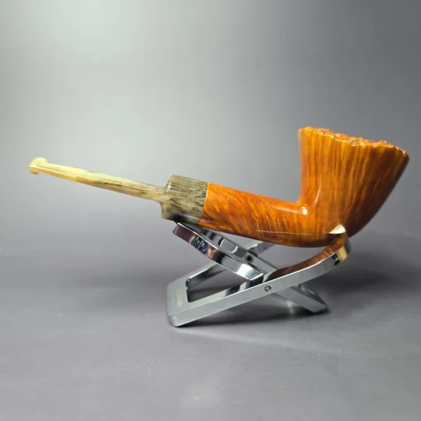 Sebastian Heck Smooth Dublin w/ Plateaux Handmade Briar Pipe, New - Image 4