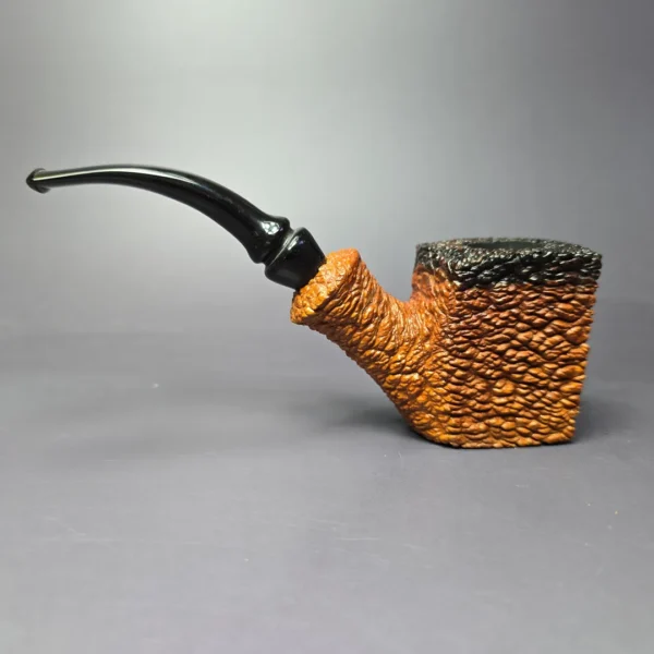 Brebbia Linea Varese Patent 402 Panel Sitter Estate Briar Pipe, Unsmoked - Image 4