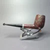 Ashton Pebble Grain XX Sandblasted Billiard w/ Silver Estate Briar Pipe, English Estates - Image 4