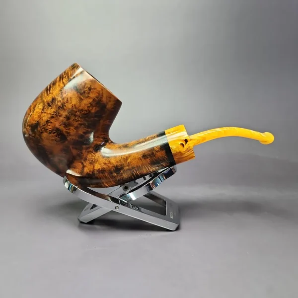 Nording A XL Smooth Bent Billiard Estate Briar Pipe, Unsmoked - Image 4