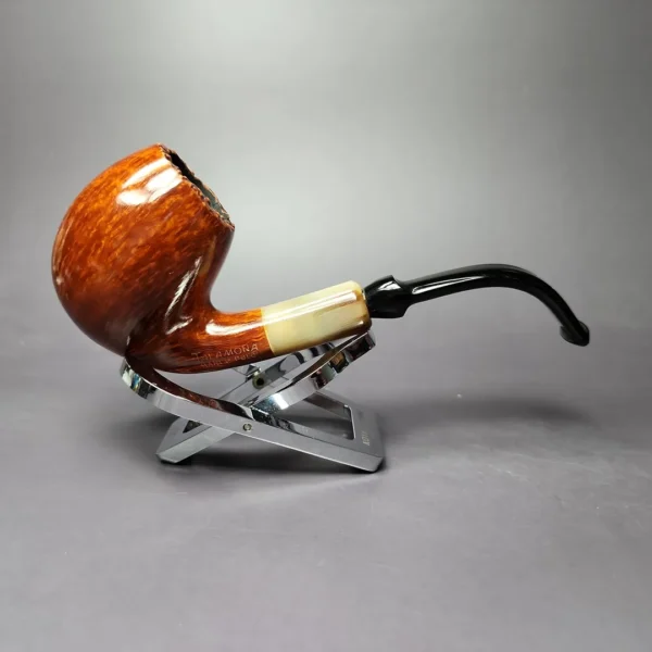 Talamona Marco Polo Smooth Bent Egg Estate Briar Pipe, Italian Estates - Image 4