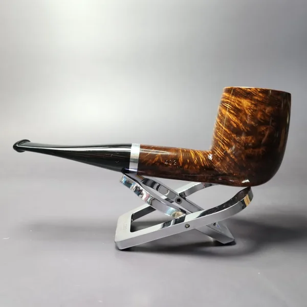 John Aylesbury 402 Smooth Billiard w/ Silver Estate Briar Pipe, Unsmoked, 9mm - Image 4