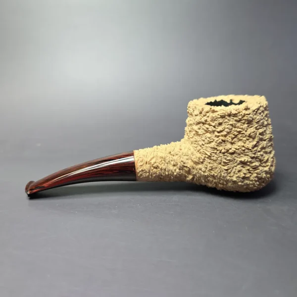 Pipe Tristan Natural Granite Rusticated "55" Pot Handmade Briar Pipe, New - Image 4