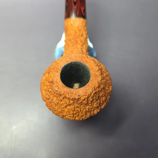 Pipe Tristan Granite Rusticated Bullmoose Handmade Briar Pipe, New - Image 4