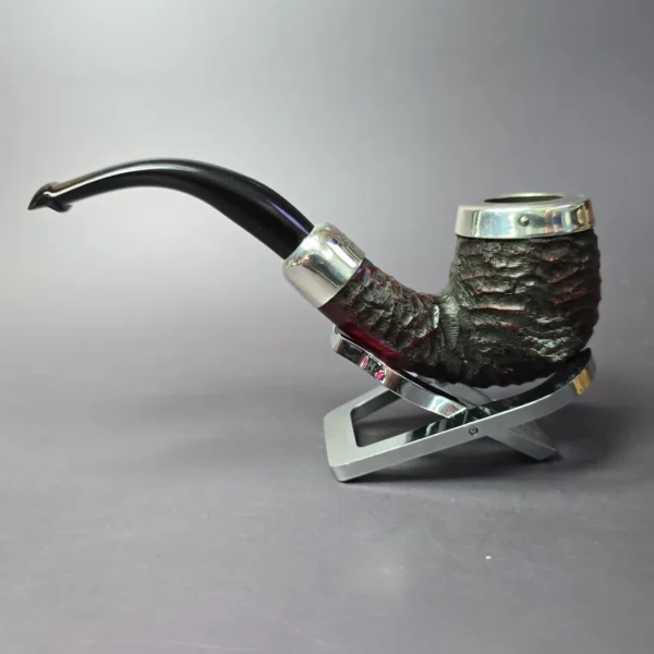 Peterson Pipe of the Year 2023 Rustic w/ Silver Cap Estate Briar Pipe, Irish Estates - Image 4