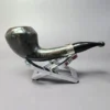 Nording Silver Classic Smooth Rhodesian Horn Estate Briar Pipe, Unsmoked - Image 4