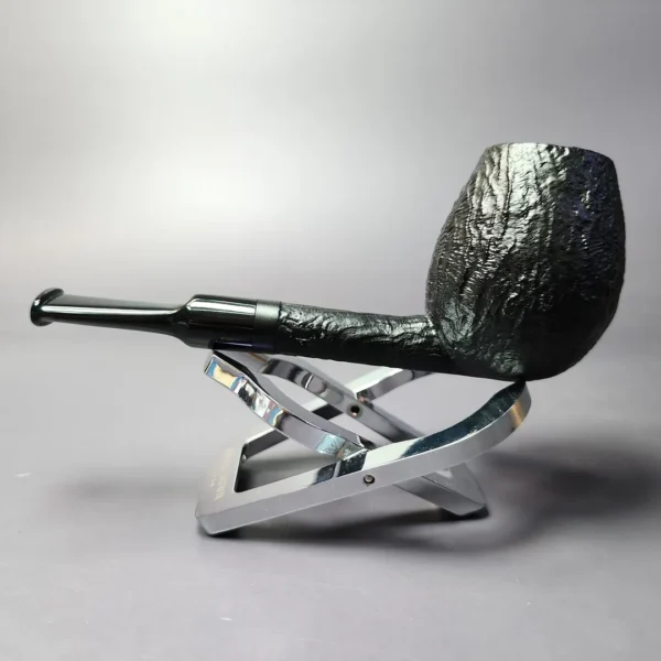 Proxima by Piero Vitale Black Sandblasted Egg Estate Briar Pipe, New - Image 3